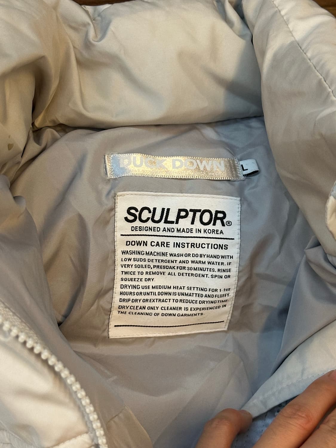 SCULPTOR 숏패딩 L 아이보리 상품이미지4