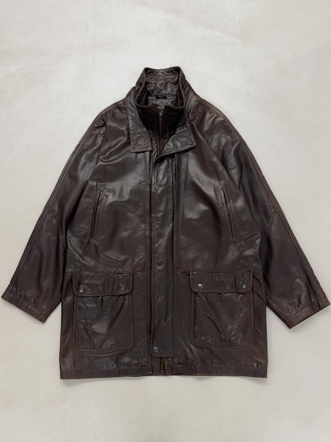 빈티지 레더 코트 상품이미지2