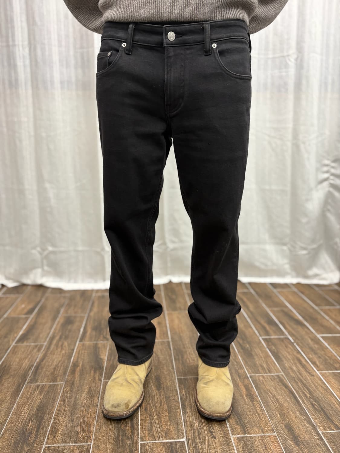 캘빈클라인 CKJ027 블랙 클래식 데님 팬츠 상품이미지2