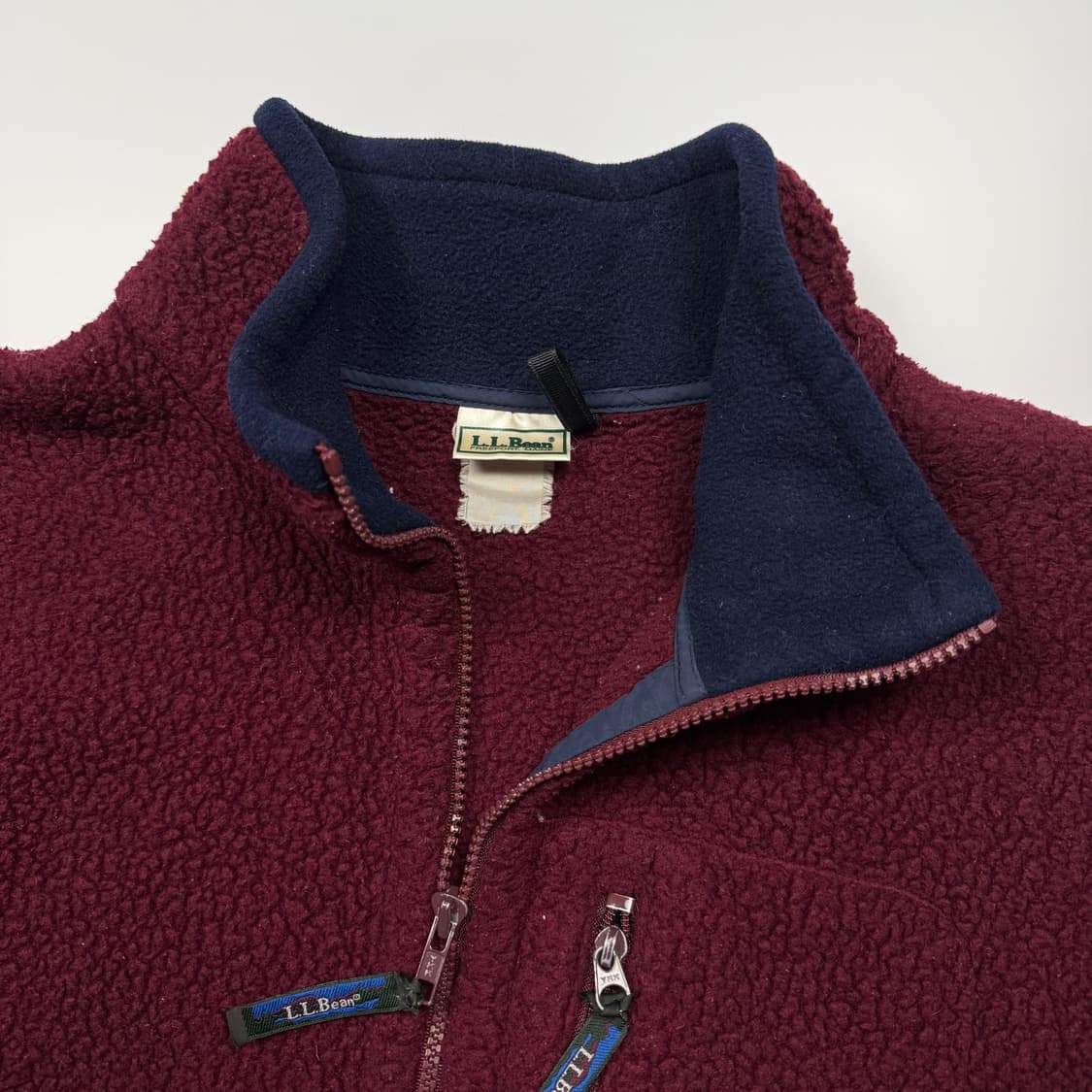 (110) 80s 엘엘빈 헤비 플리스 자켓 버건디 상품이미지6