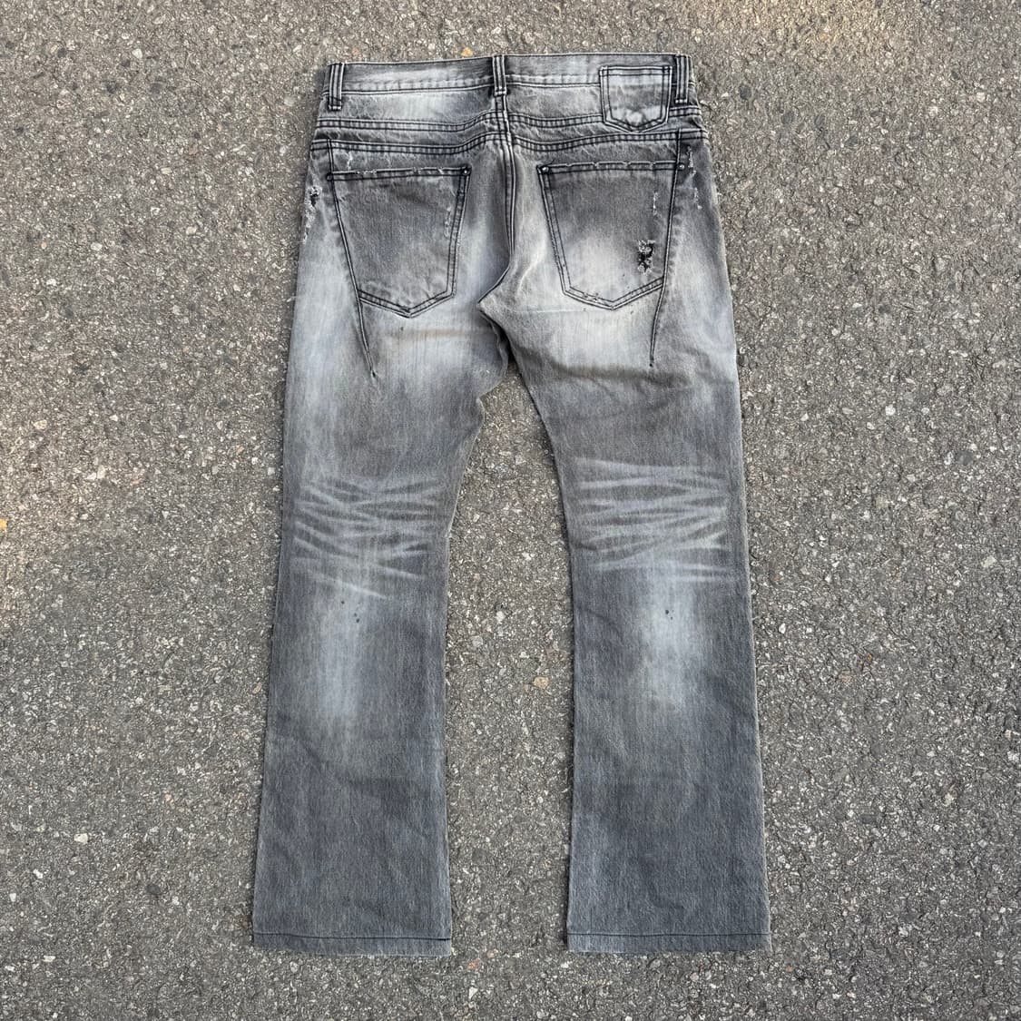 블랙바렛 By 닐바렛 데미지 부츠컷 데님 팬츠 상품이미지2