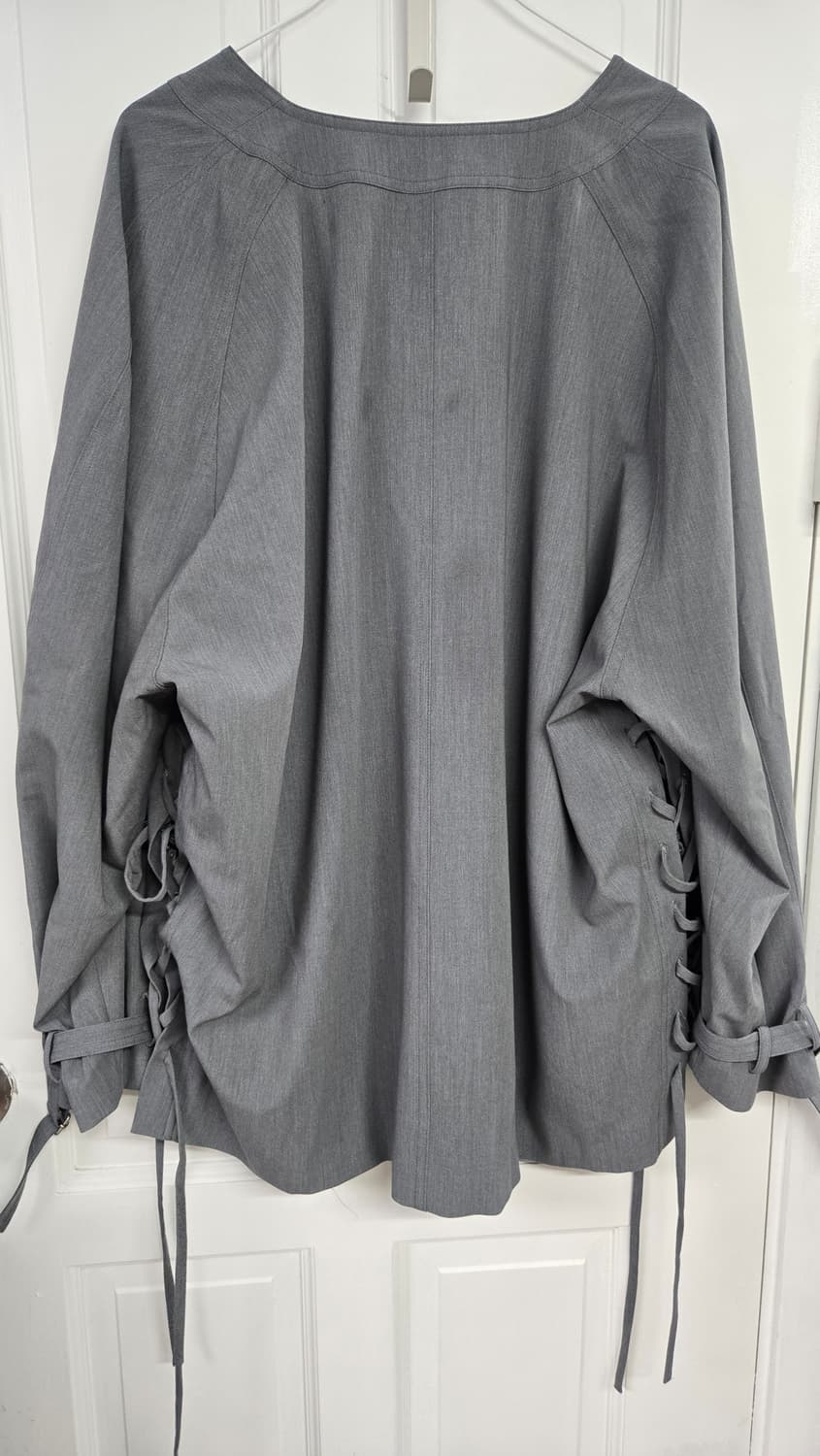 새상품)sustain 서스테인 사이드 레이스업 노카라 자켓 상품이미지4