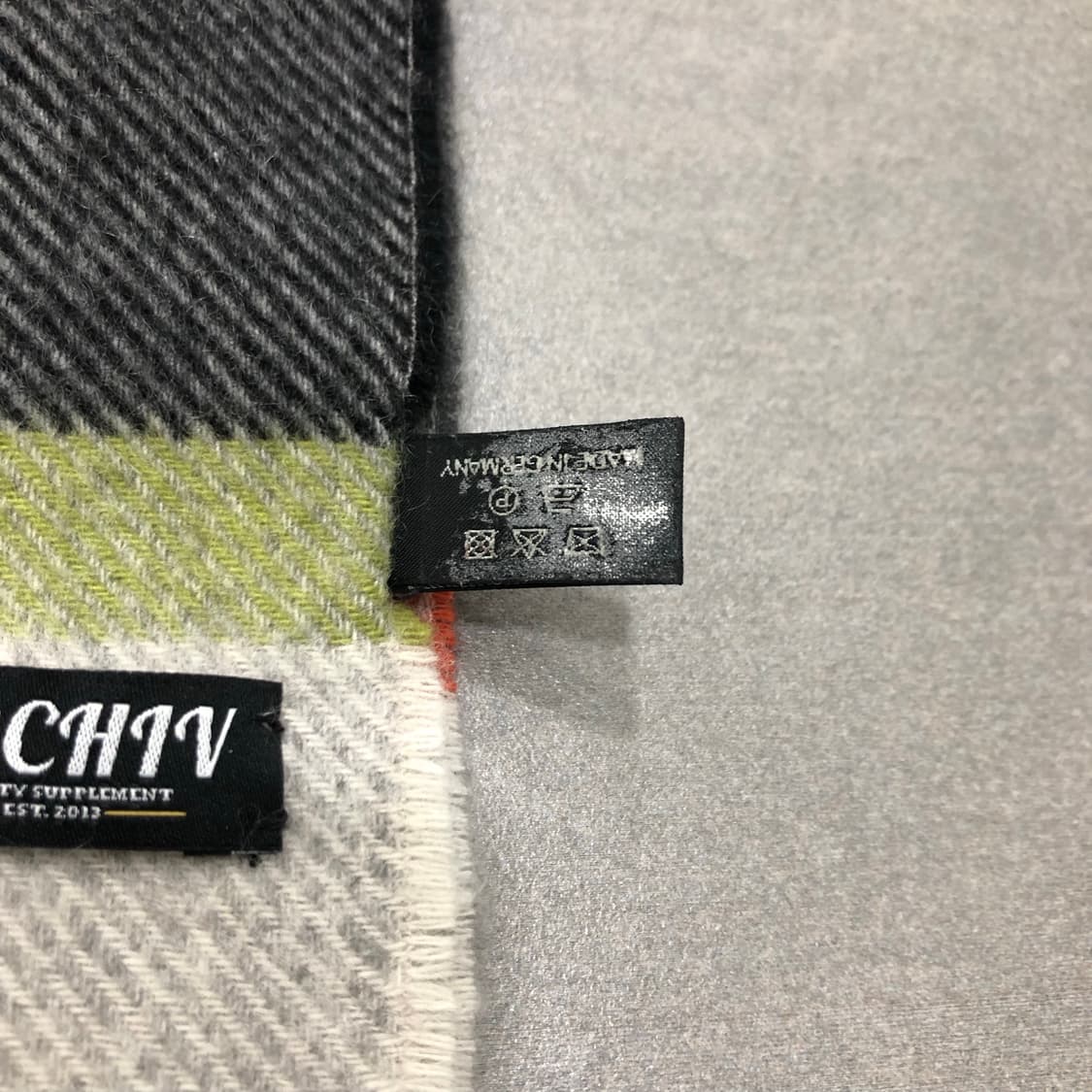 아카이브 독일 캐시미어100 체크 목도리 머플러 상품이미지3