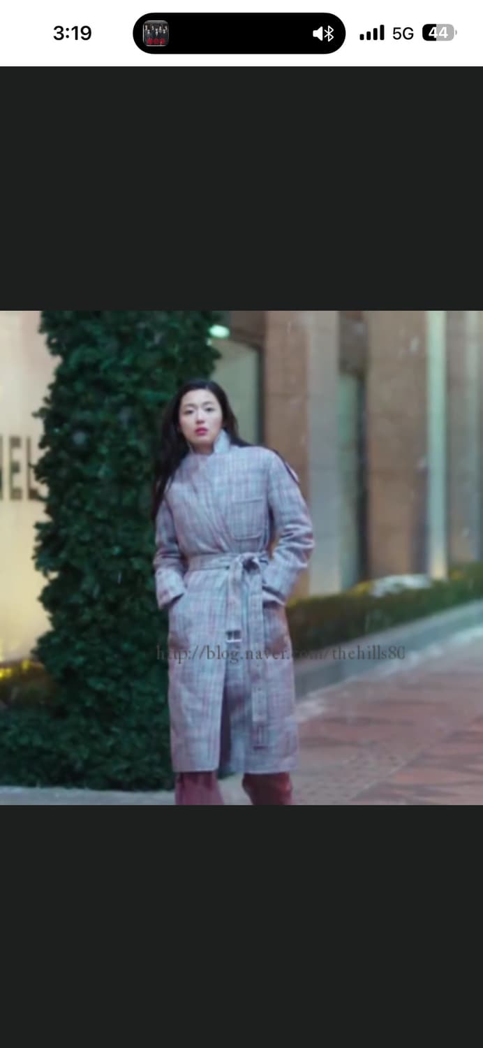 셀린느 울 실크 체커 전지현 코트 처분  상품이미지9