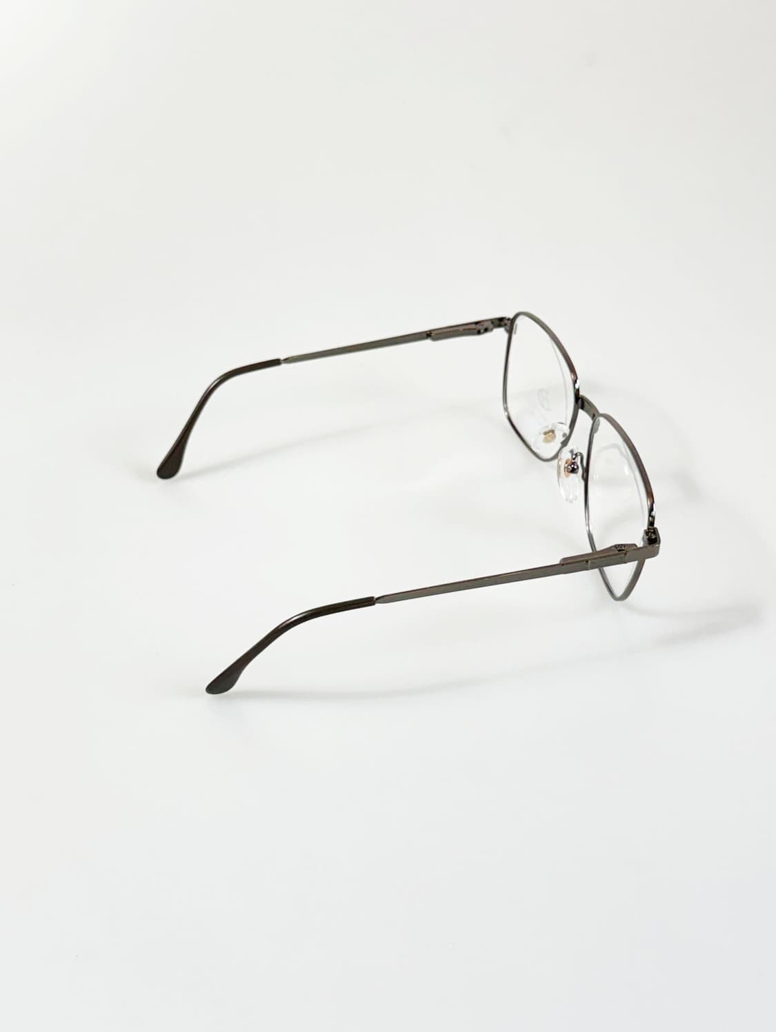 90s BLADE 건메탈 오버사이즈 스퀘어 빈티지 안경 상품이미지4