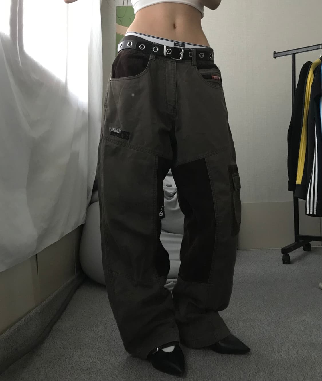 후부 00s 브라운 와이드핏 팬츠 상품이미지1