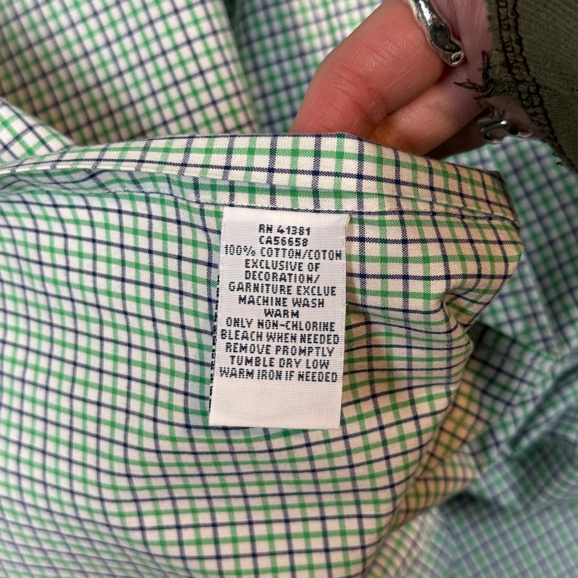 L) 폴로 랄프로렌 클래식 그린 체크 포플린 셔츠 상품이미지7