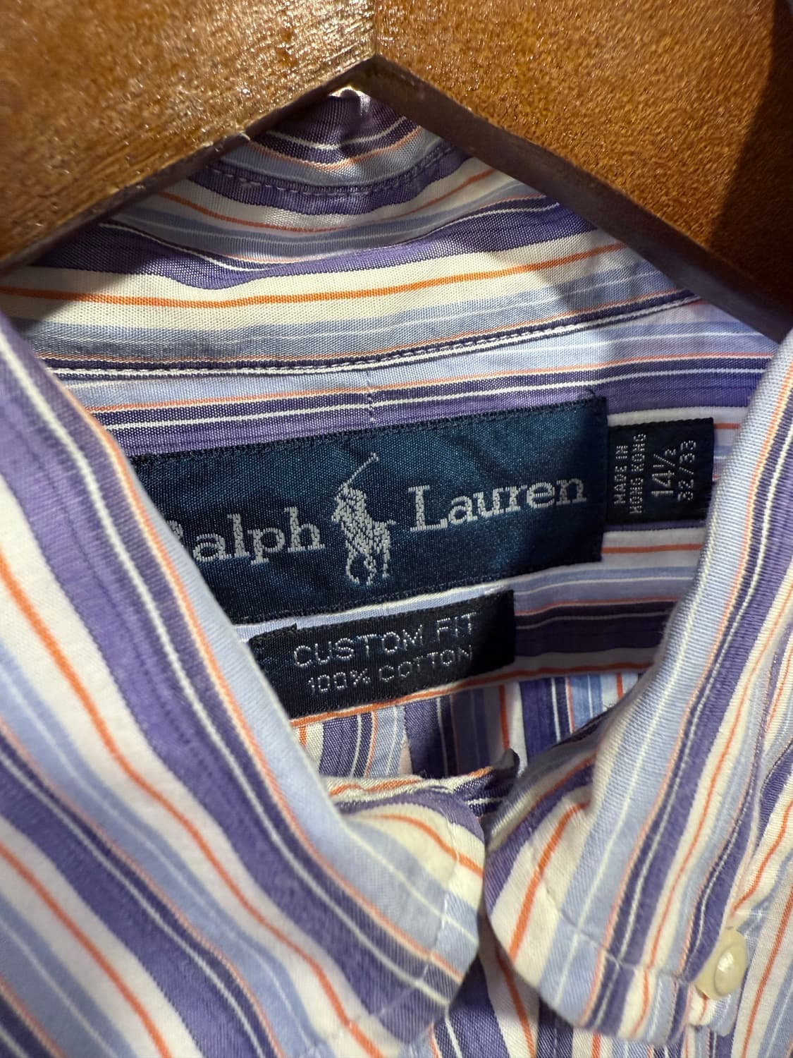 폴로 랄프로렌 네이비포니 퍼플 스트라이프 셔츠  상품이미지2