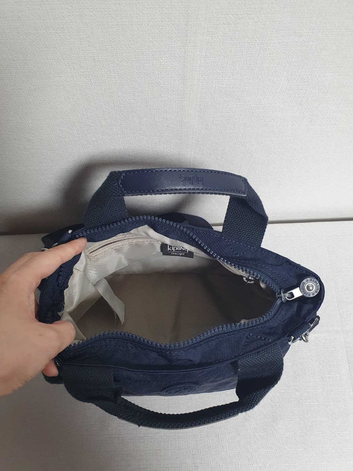 키플링 데일리 미드나잇 미니백 토트 크로스 2way 네이비 상품이미지6
