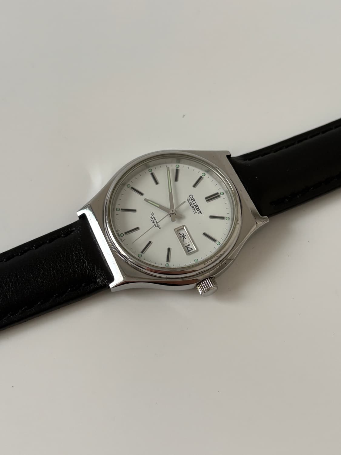 1990s Swimmer White Dial Silver Quartz 상품이미지4