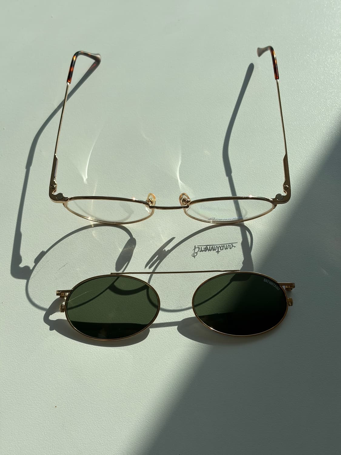 [데드스탁] 90s 금테 안경테 및 선글라스 클립 세트 상품이미지4