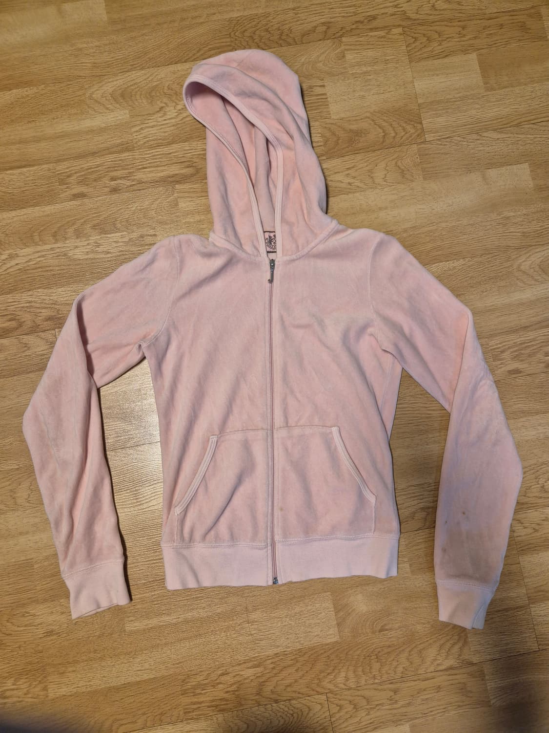 쥬시 꾸뛰르 핑크 벨벳 후드집업 & 팬츠 셋업 S 상품이미지1