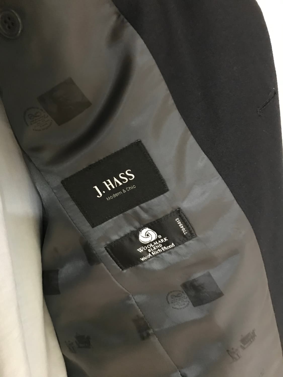 J.HASS 네이비 울 블렌드 정장 세트 상품이미지3