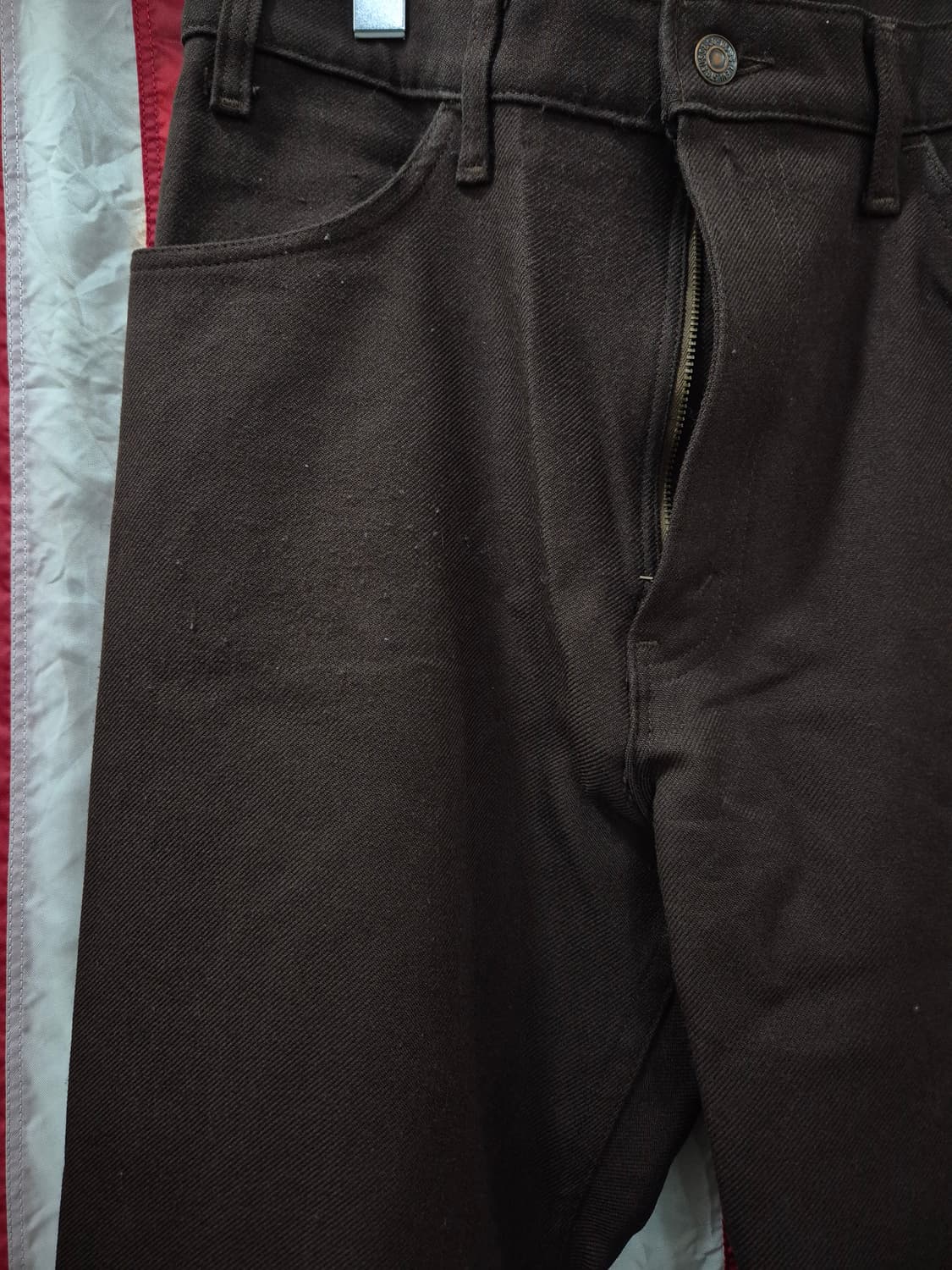 80s 리바이스 Made In USA 브라운 부츠컷 메카닉 팬츠 상품이미지6