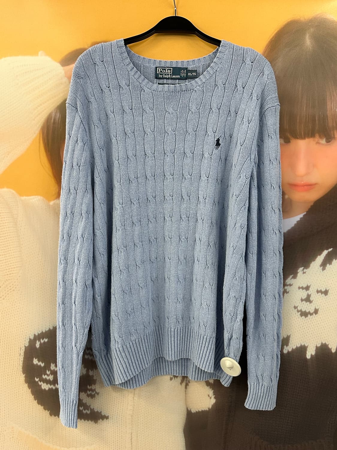POLO 폴로 베이비블루 케이블니트 상품이미지1