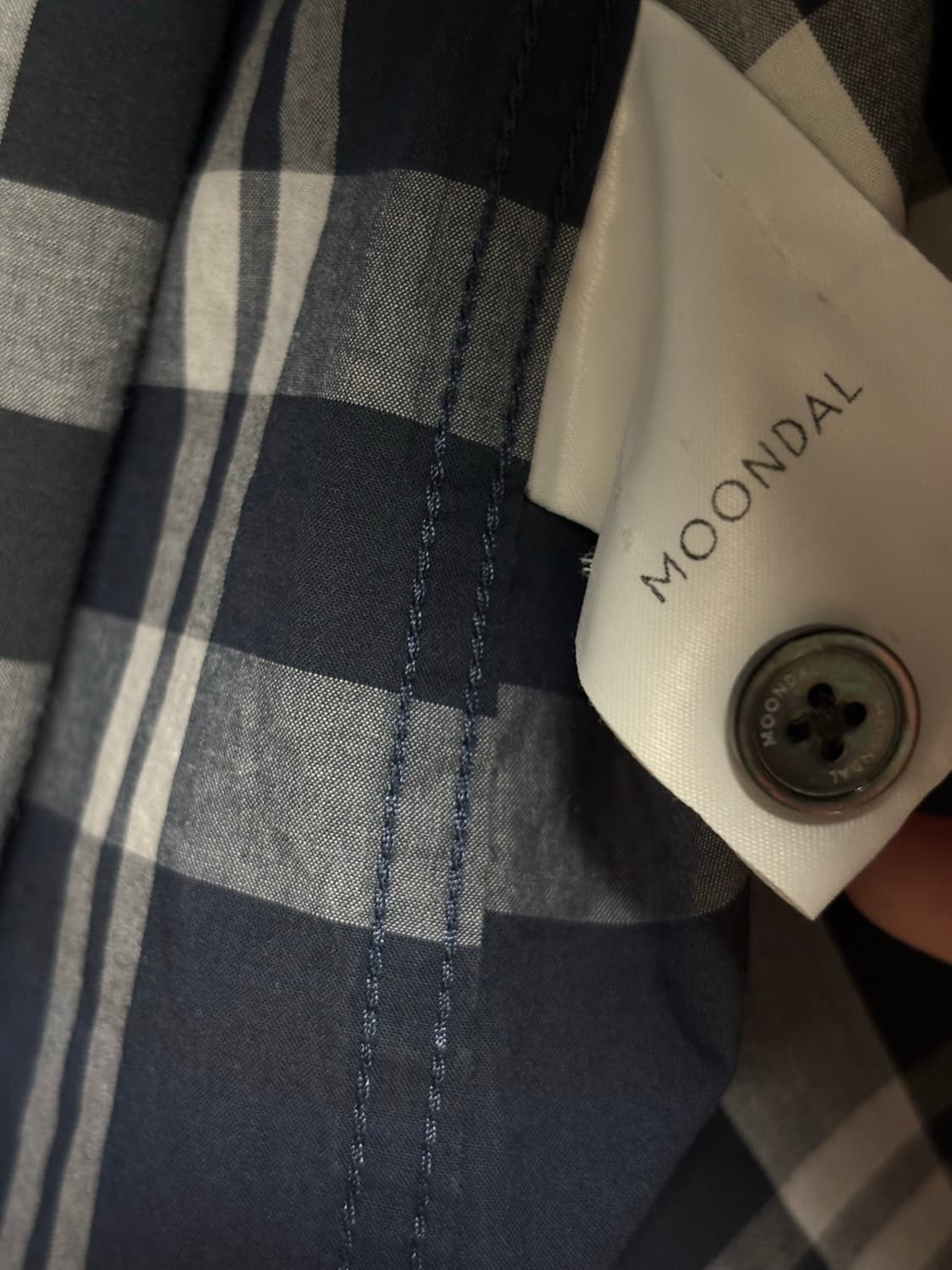 문달 Moondal Frank Cotton Shirts 네이비 체크 셔츠 상품이미지8