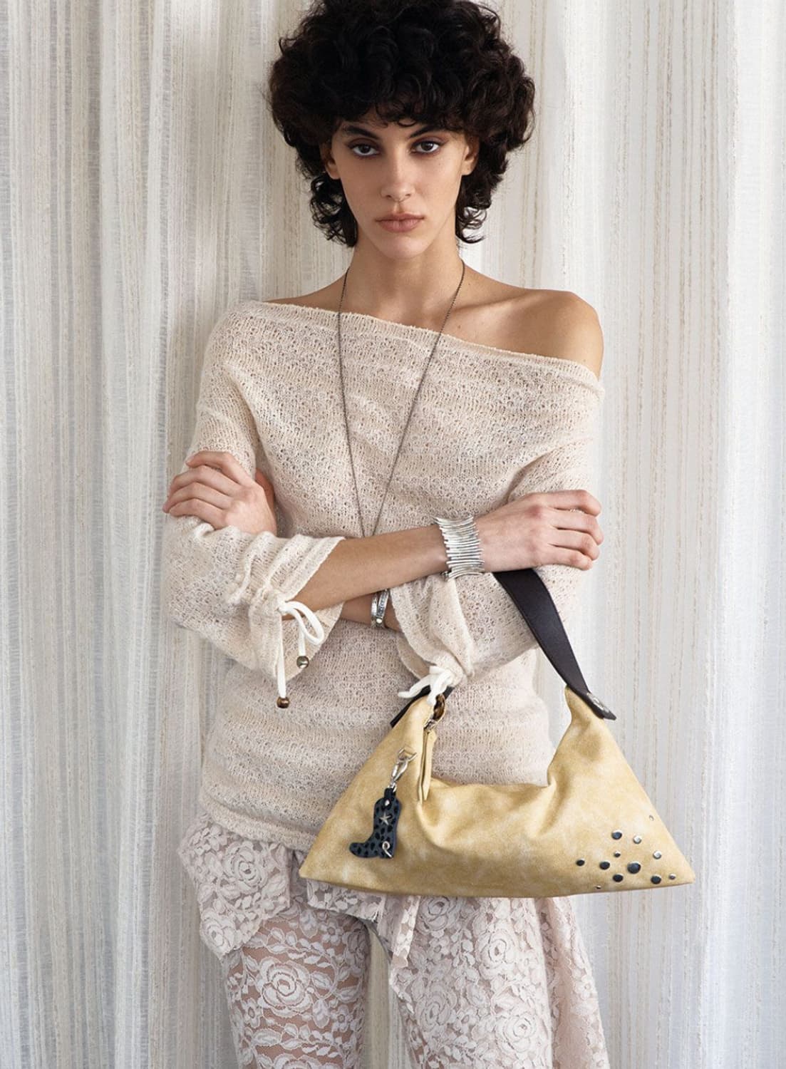 샌드뮤지엄 로라 호보백 미니 빈티지옐로우 상품이미지2