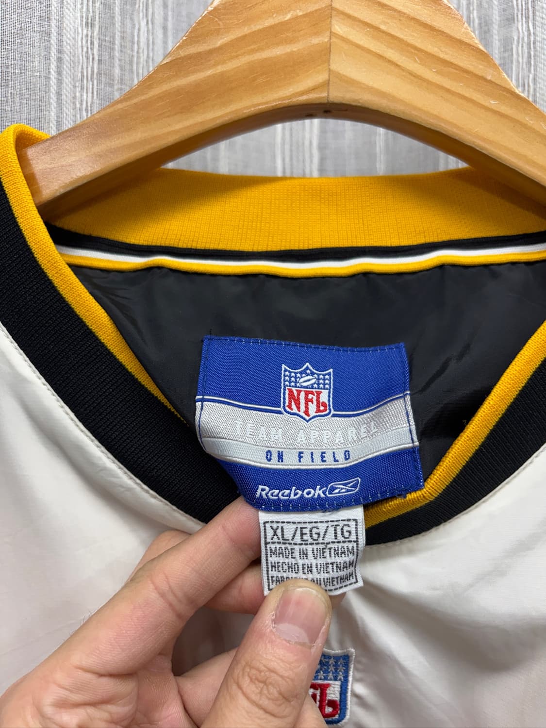 리복 NFL 피츠버그 스틸러스 풀오버 바람막이 웜업 자켓 상품이미지4