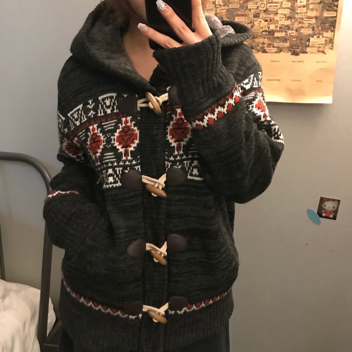 Vintage 모리걸 너드 코위찬 노르딕 떡볶이 집업 상품이미지1