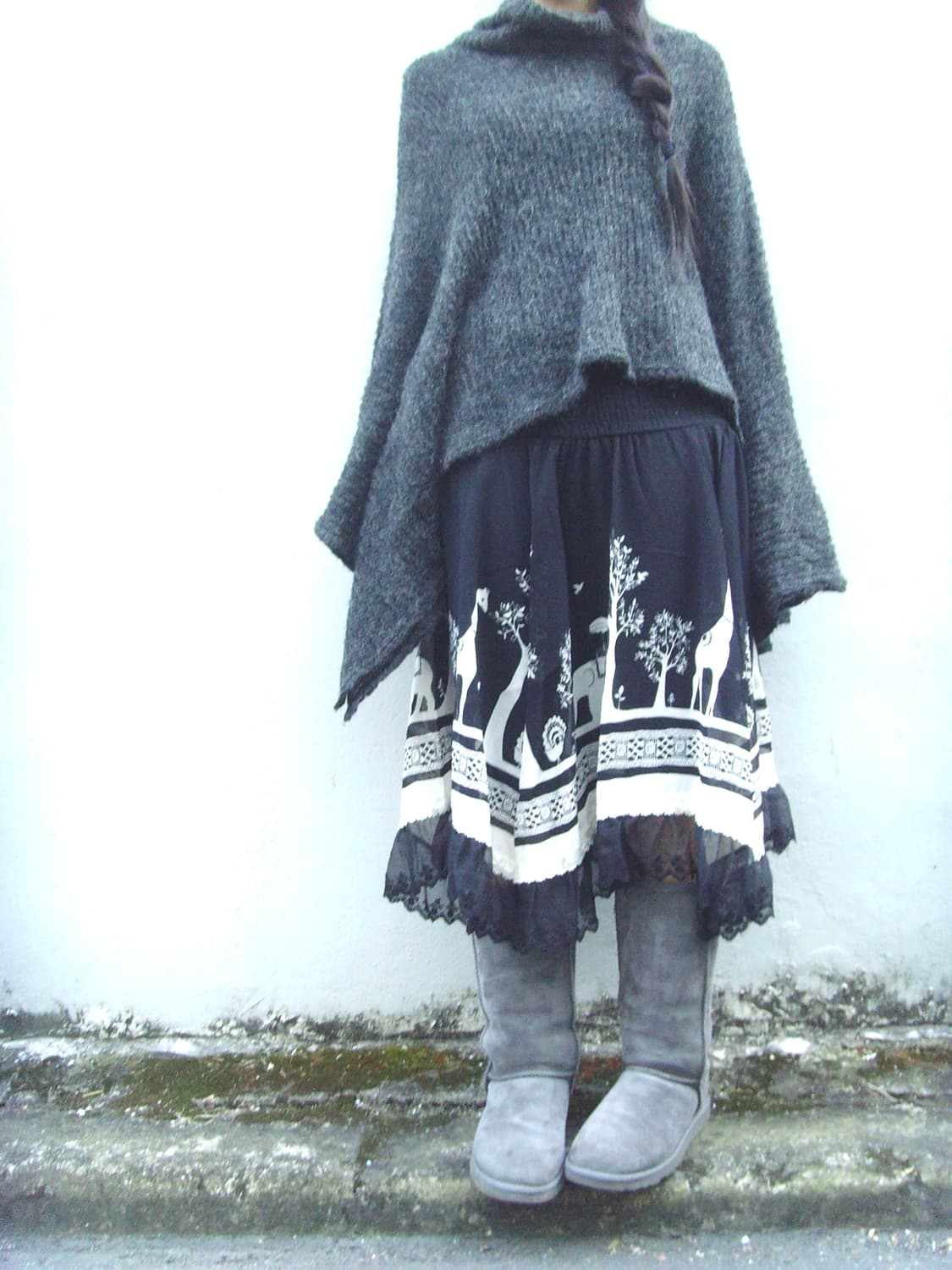 Jpn vintage poncho sweater  상품이미지2