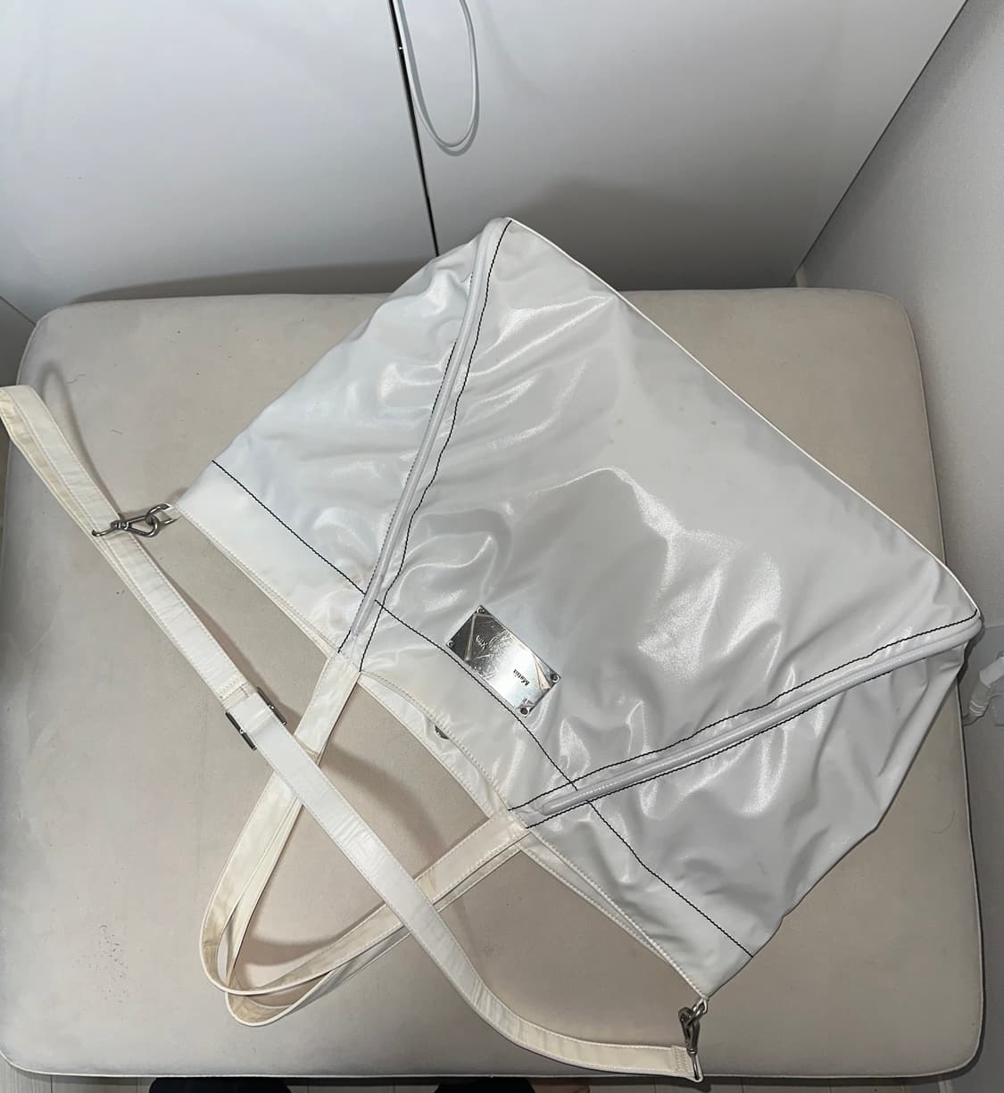 마뗑킴 빅코팅 토트백 화이트 상품이미지2