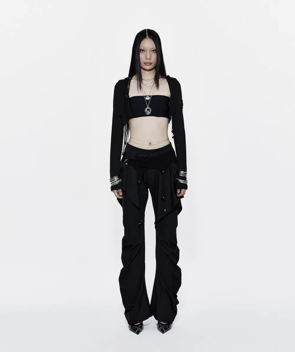 카시코 레이어드 스트랩 팬츠 S Kashiko Layered Pants 상품이미지2