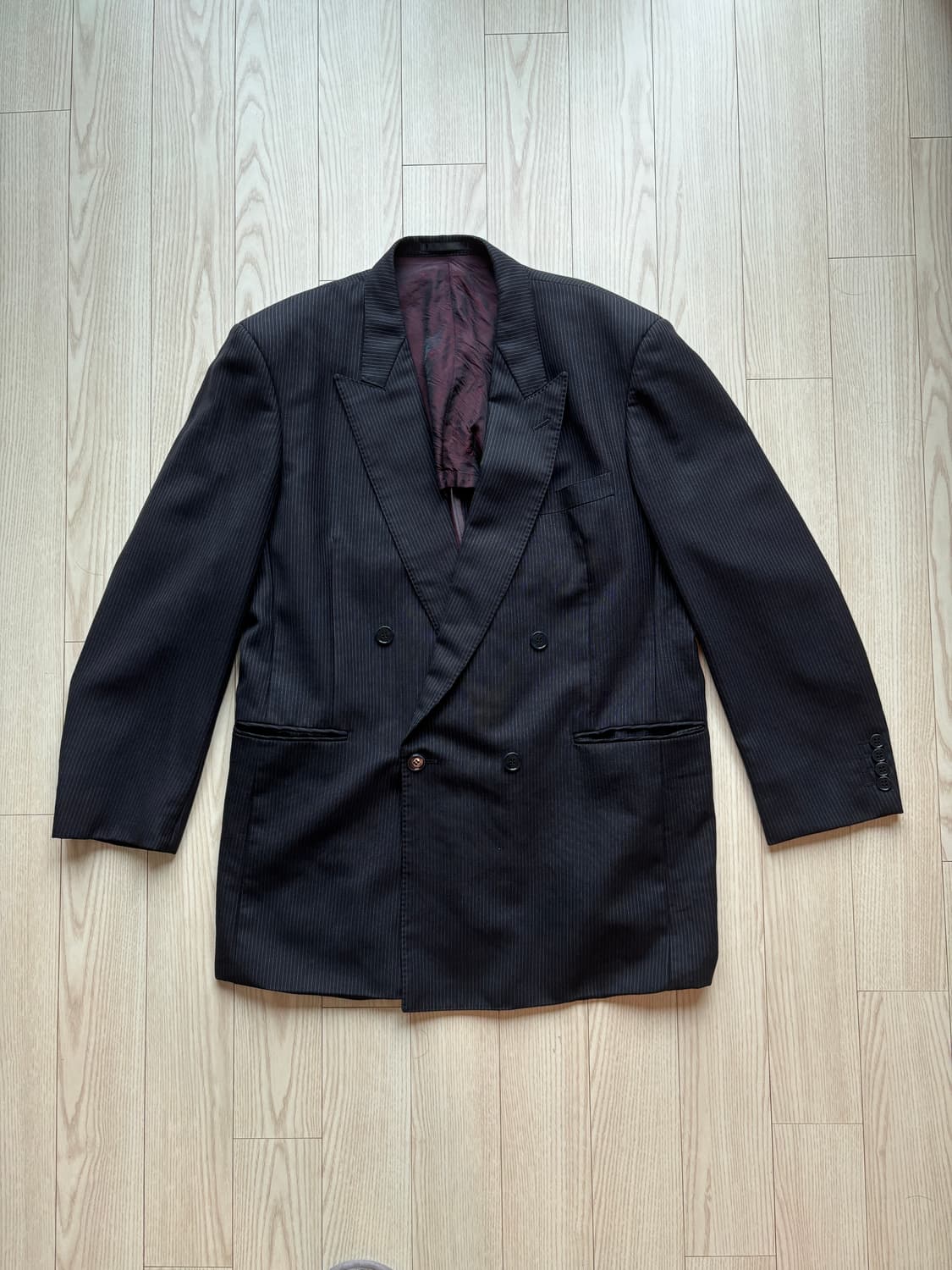 Pinstripe Double Breasted Blazer Set-up 상품이미지1