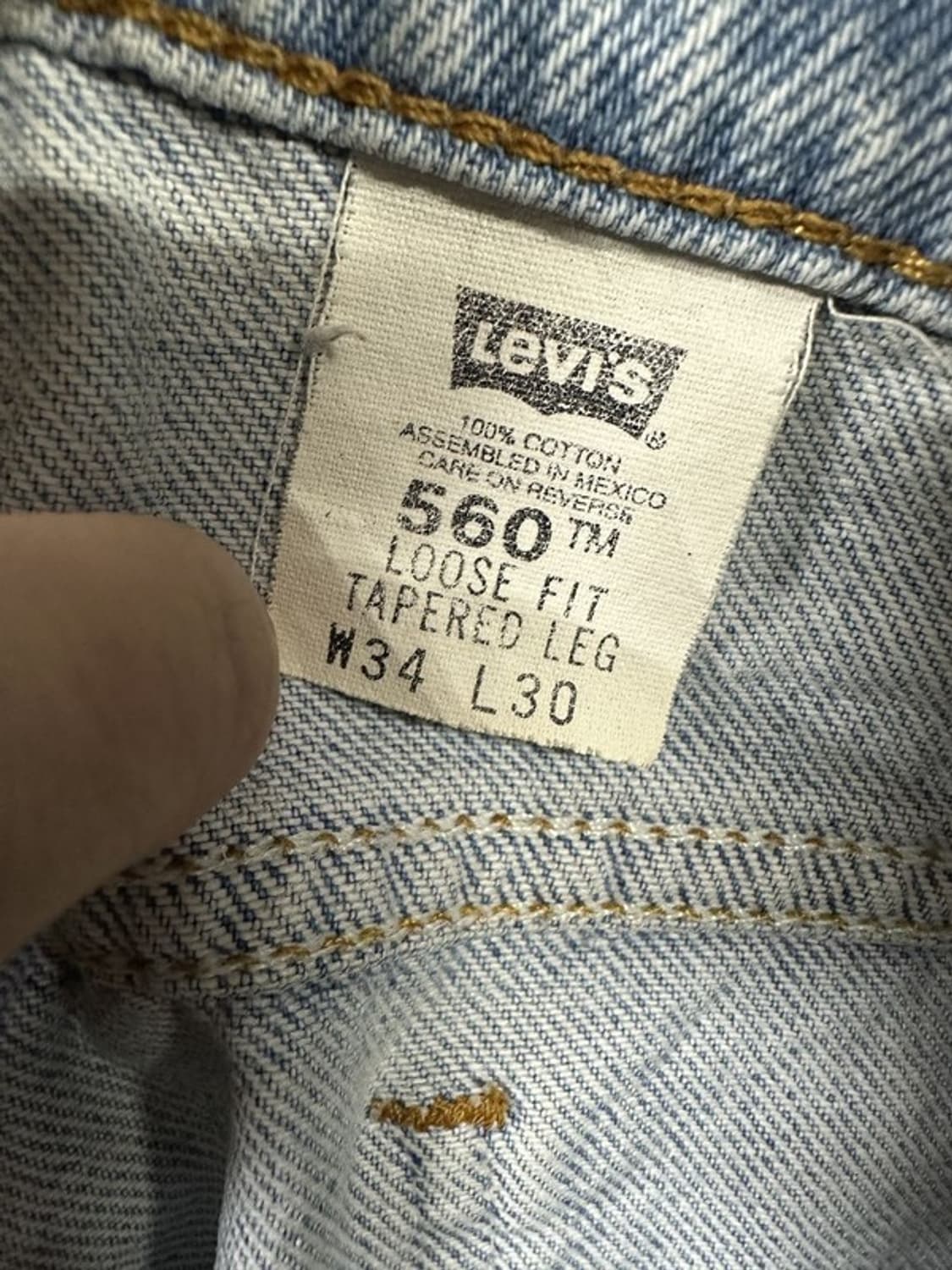 [W34L30] LEVI'S 리바이스560 90s 오렌지탭 빈티지 상품이미지7