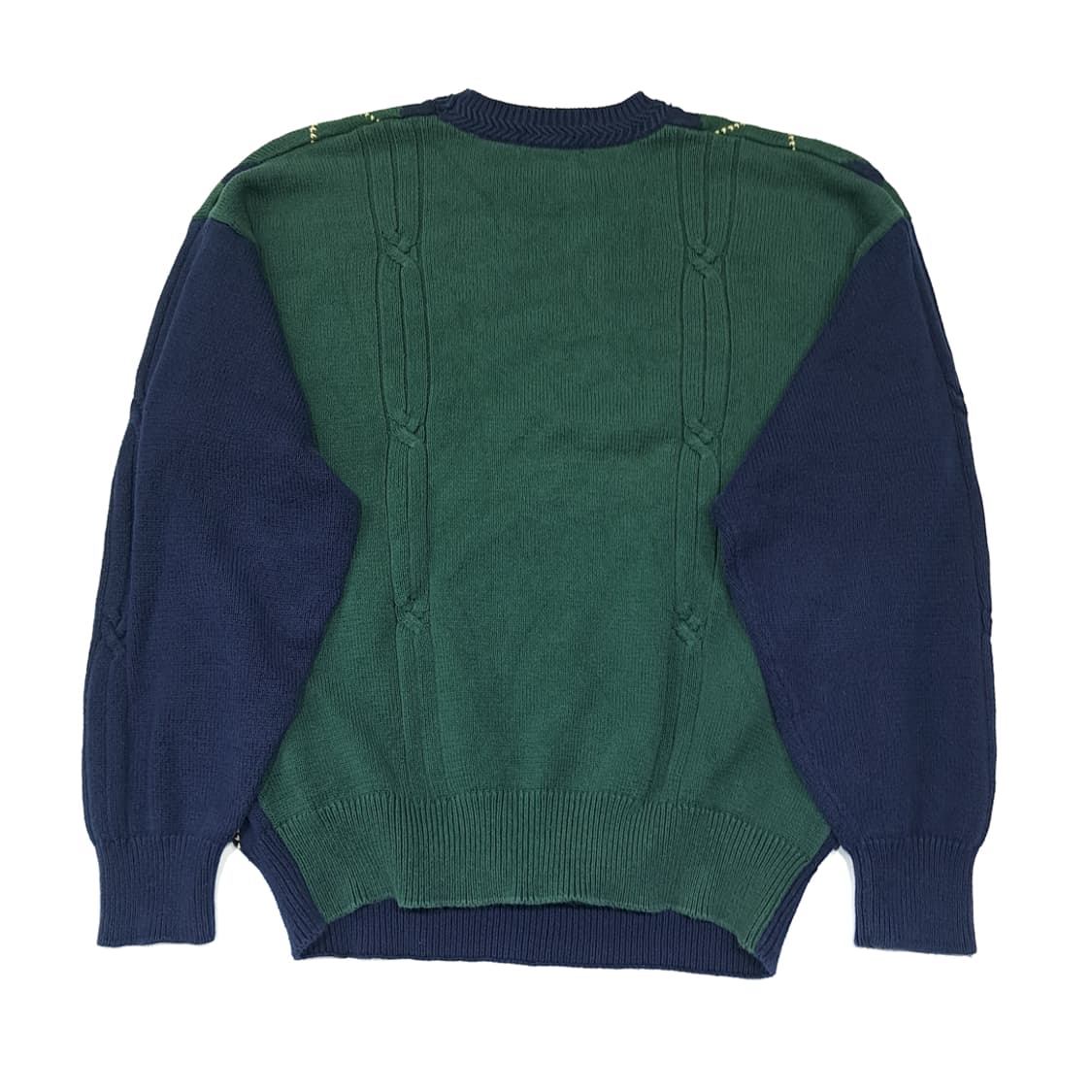 CL266 M 노티카 90s 홍콩판 코튼 아가일 네이비그린 니트 스웨터 상품이미지6