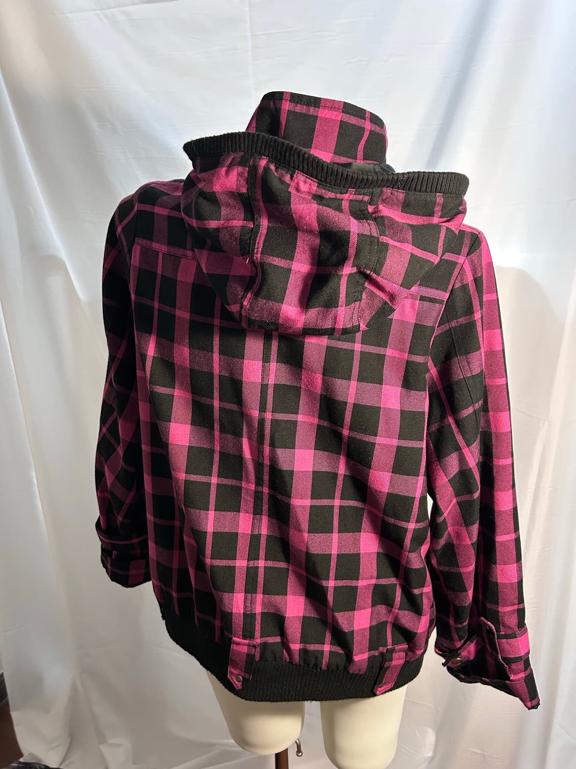 gal pink check hoodie jacket 상품이미지4