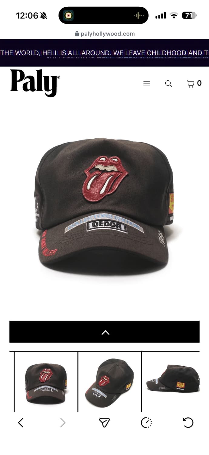 PALY HOLLYWOOD x ROLLING STONES HAT 상품이미지2