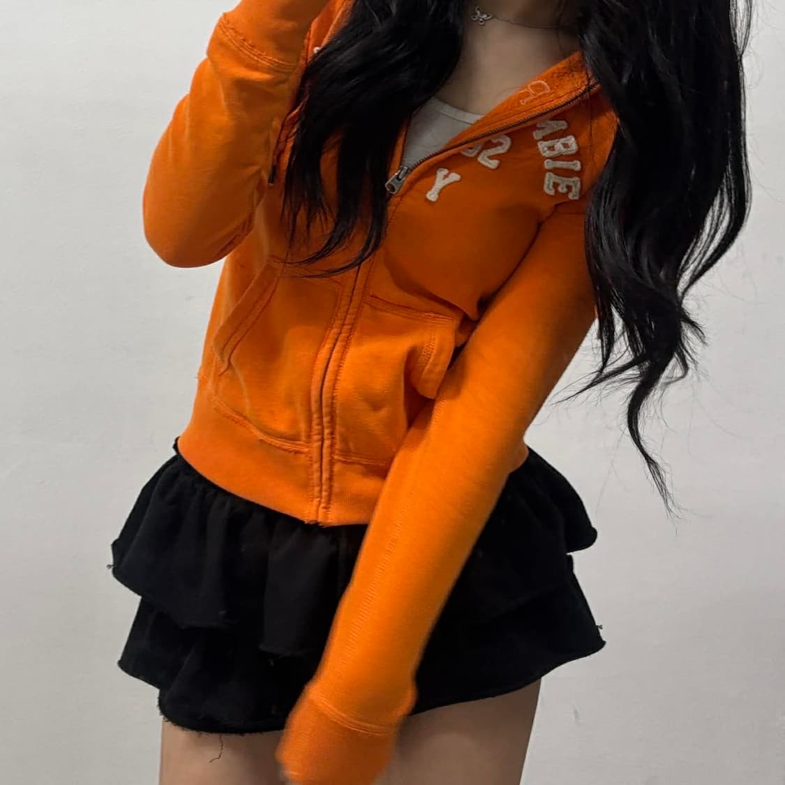 아베크롬비 y2k 여리핏 대대장 작사 후드집업 희귀져지(S) 상품이미지1