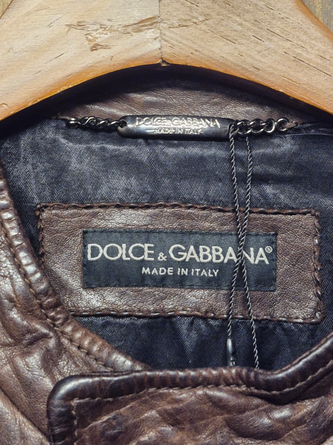 DOLCHE&GABBANA BROWN LEATHER JACKET  상품이미지4