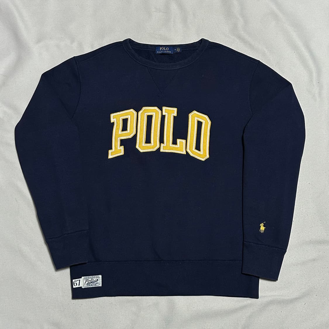 M 폴로랄프로렌 빅로고 자수 네이비 맨투맨 상품이미지2