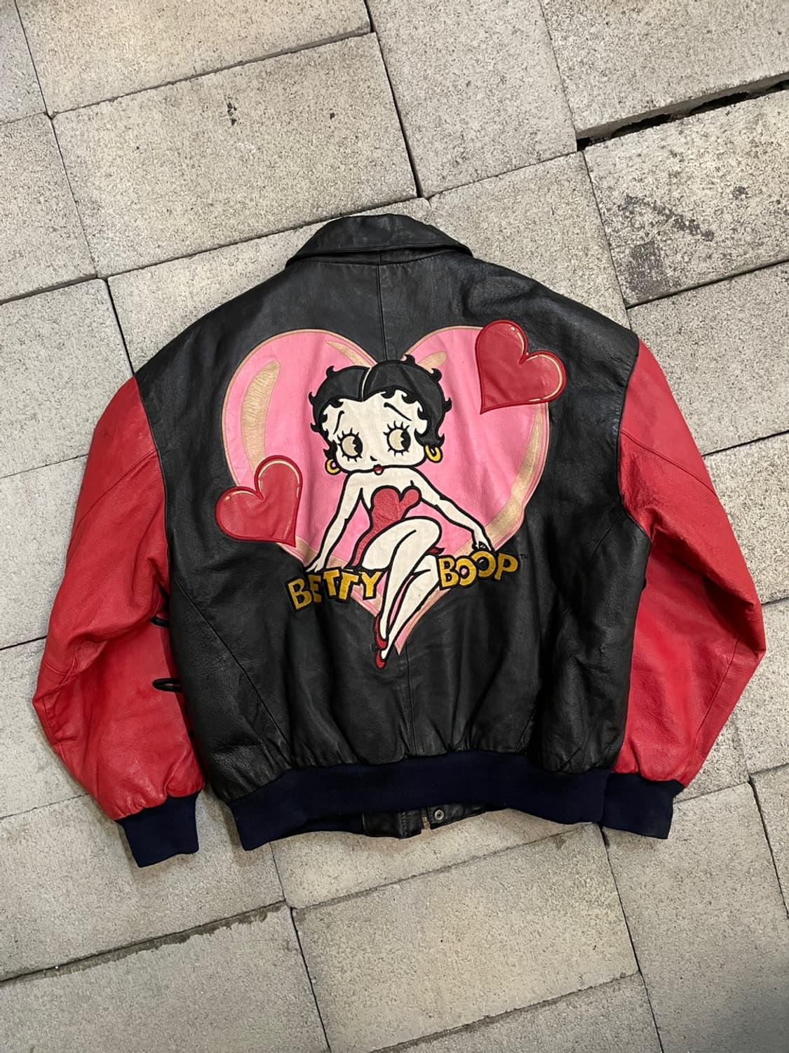 90s 빈티지 베티 붑 레더 봄버 자켓 상품이미지1