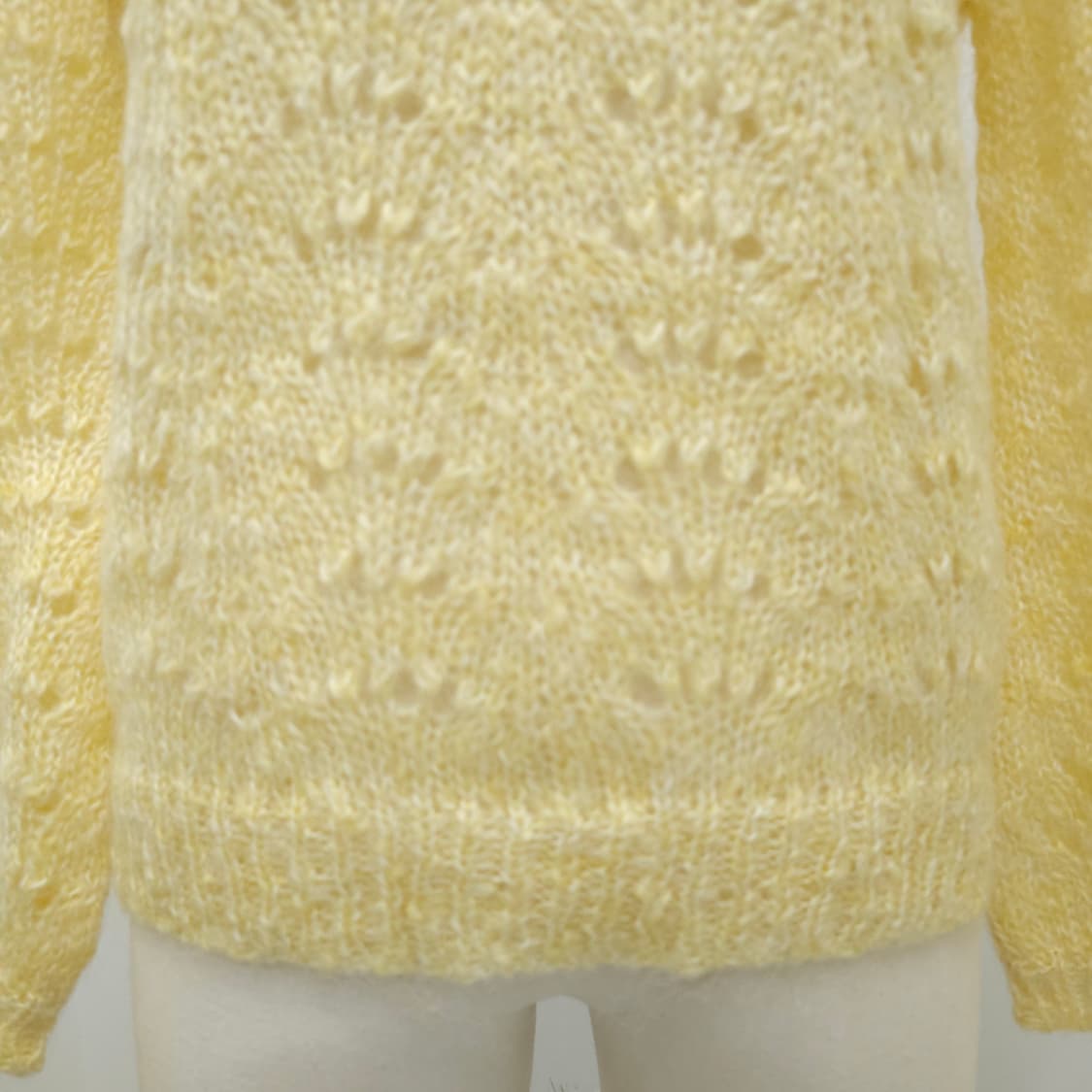  라이트 옐로우 울 펀칭 퍼프 니트  상품이미지8