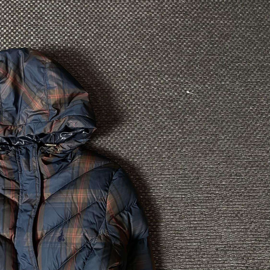 빈폴 키즈 빈티지 컬러 배색 체크 다운 패딩 상품이미지3