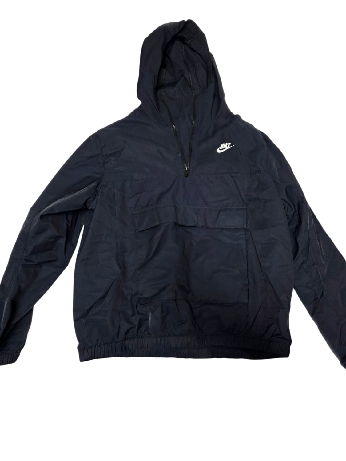 [나이키] 올드스쿨 네이비 캥거루 포켓 하프집업 아노락 바람막이 L 상품이미지1