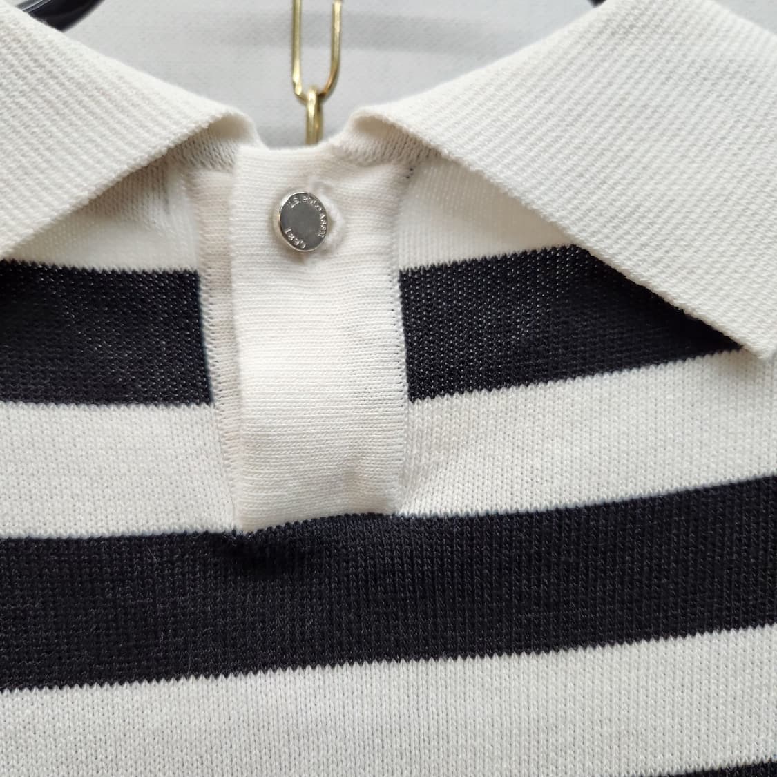 U.S폴로 로고 스트라이프 니트 반팔카라 S(S) 상품이미지5