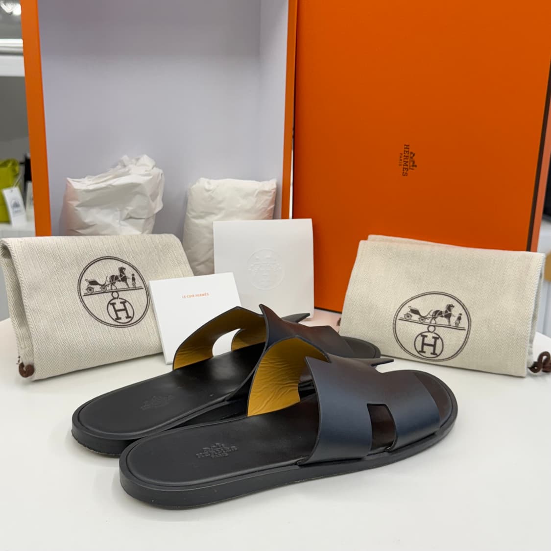 [43] 에르메스 카프스킨 이즈미르 슬리퍼 상품이미지2