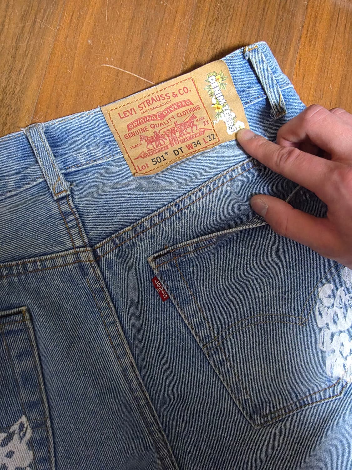리바이스 501 데님티어스 연청 W34 L32 상품이미지2