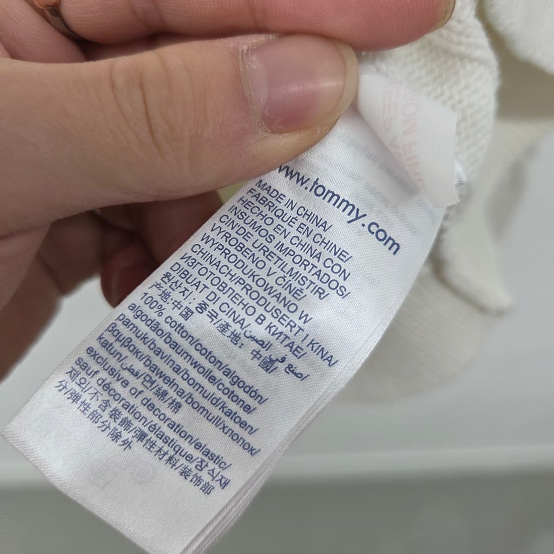 타미힐피거 화이트 케이블 니트 스웨터 여m 상품이미지6