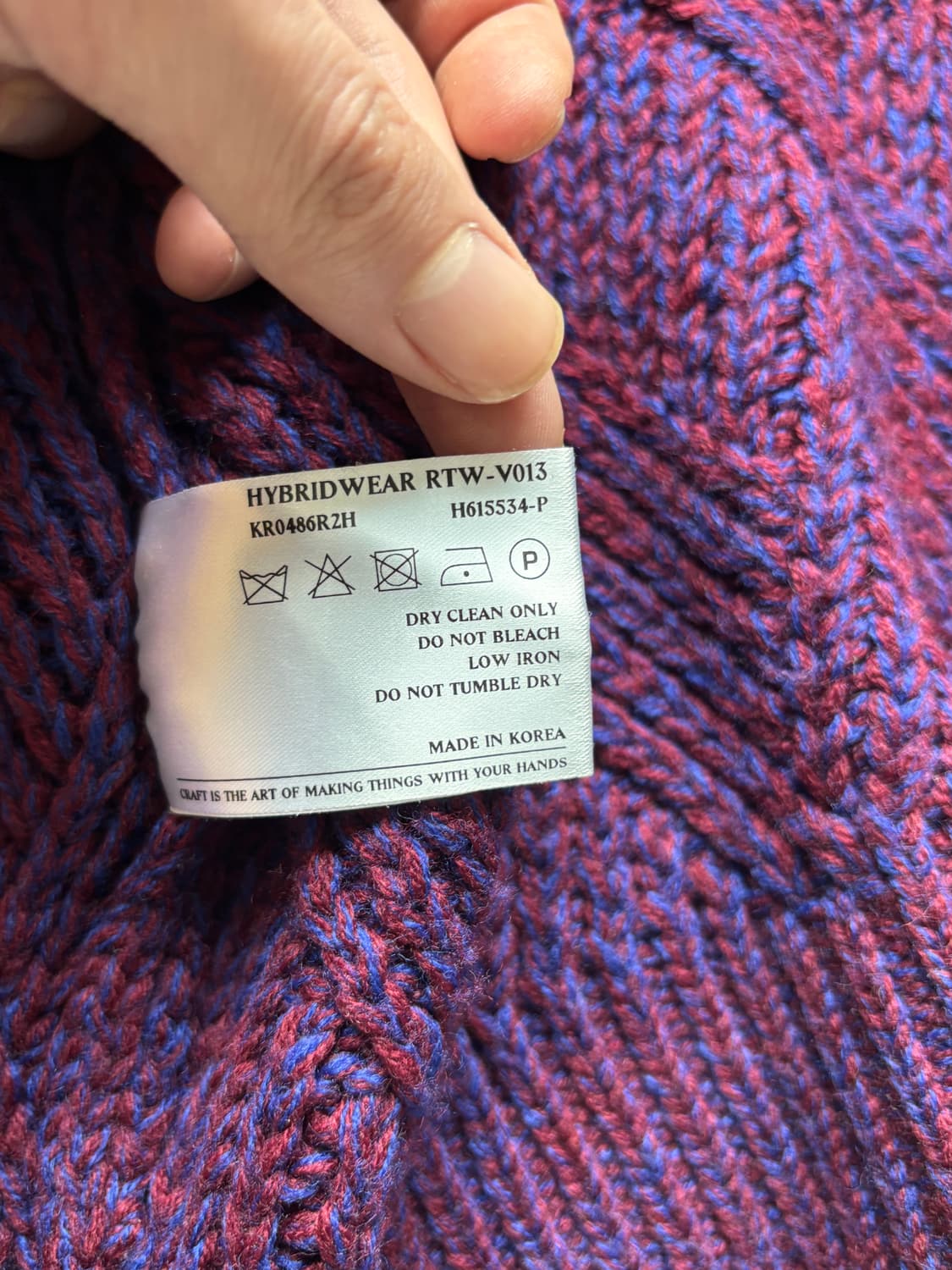 Wool Blend Purple Knit Zipup Cardigan L 상품이미지7