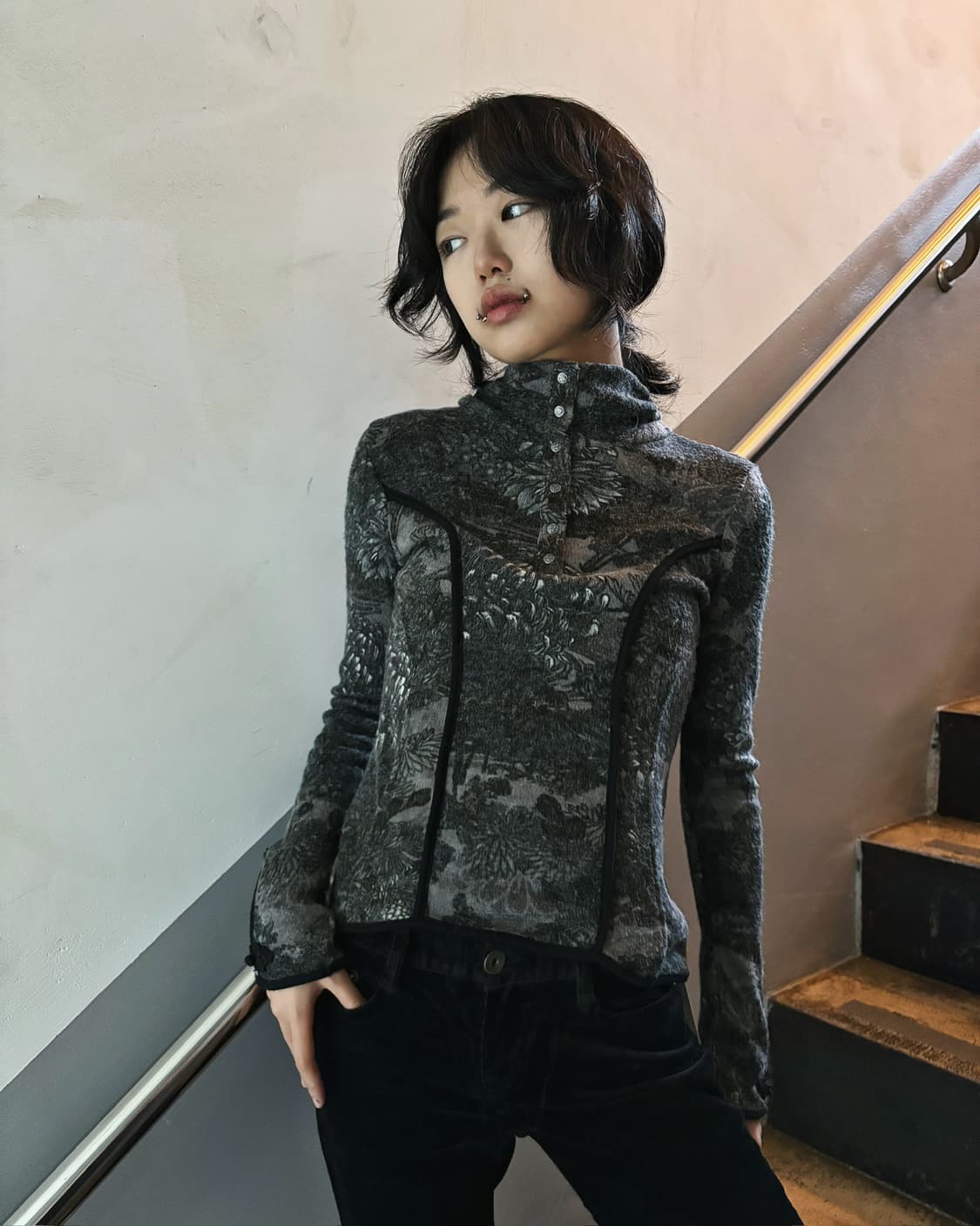 오즈온 오리엔탈 니트 매쉬 탑 상품이미지3
