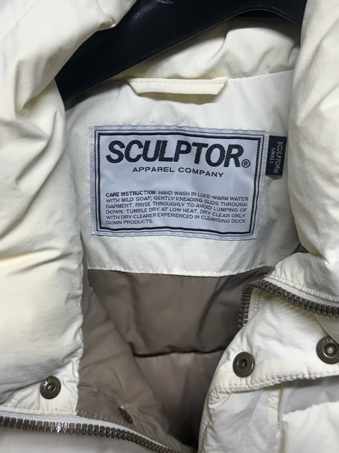 스컬프터 아이보리 패딩 S 상품이미지3