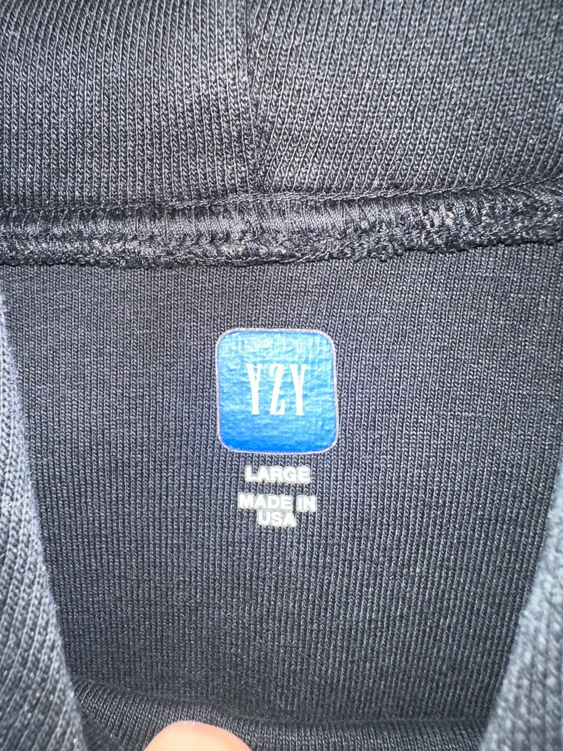 yzy 이지 갭 도브 후드 워시드 블랙 상품이미지5