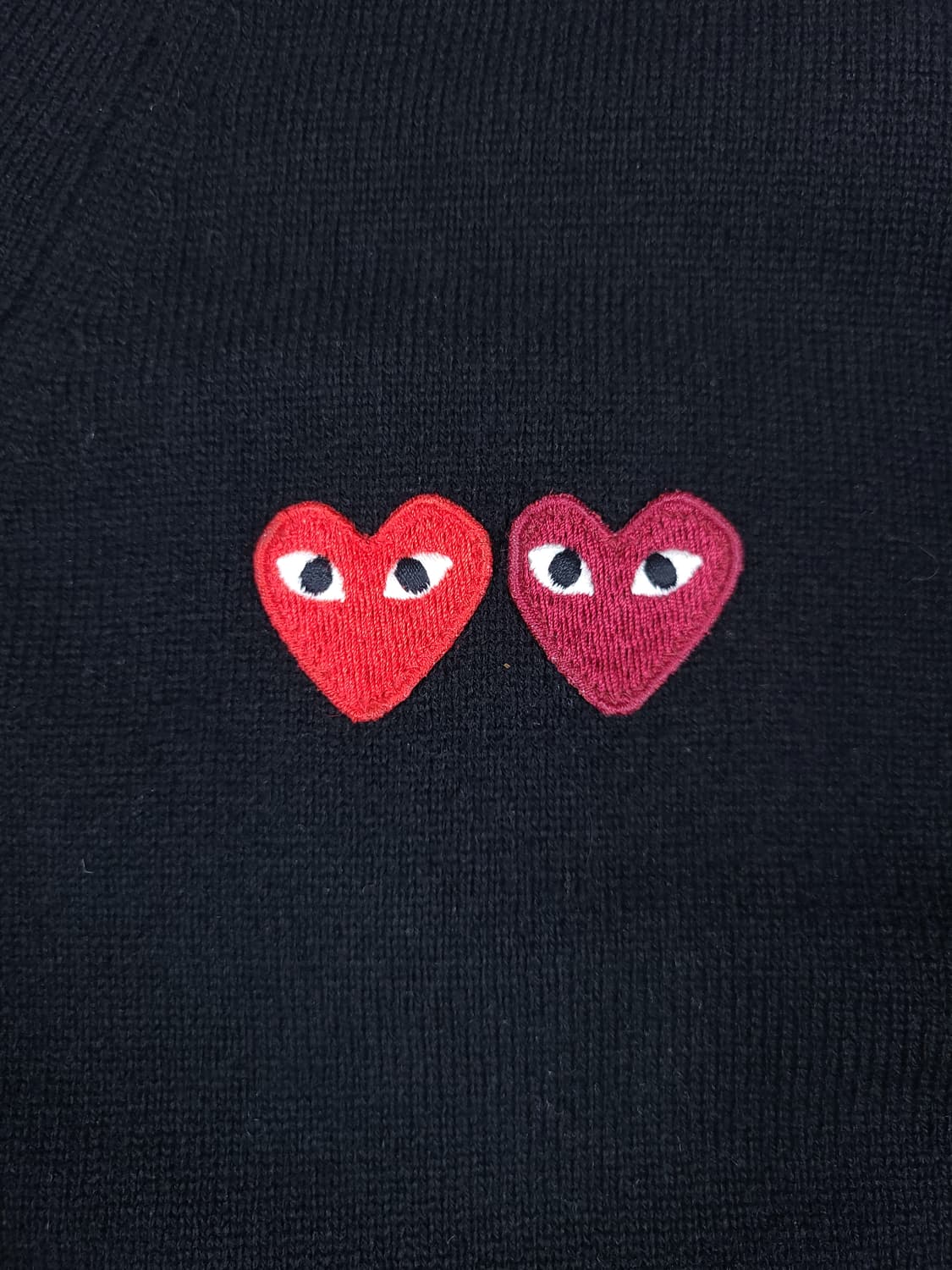 꼼데가르송 더블와펜 플레이 가디건 블랙 상품이미지3