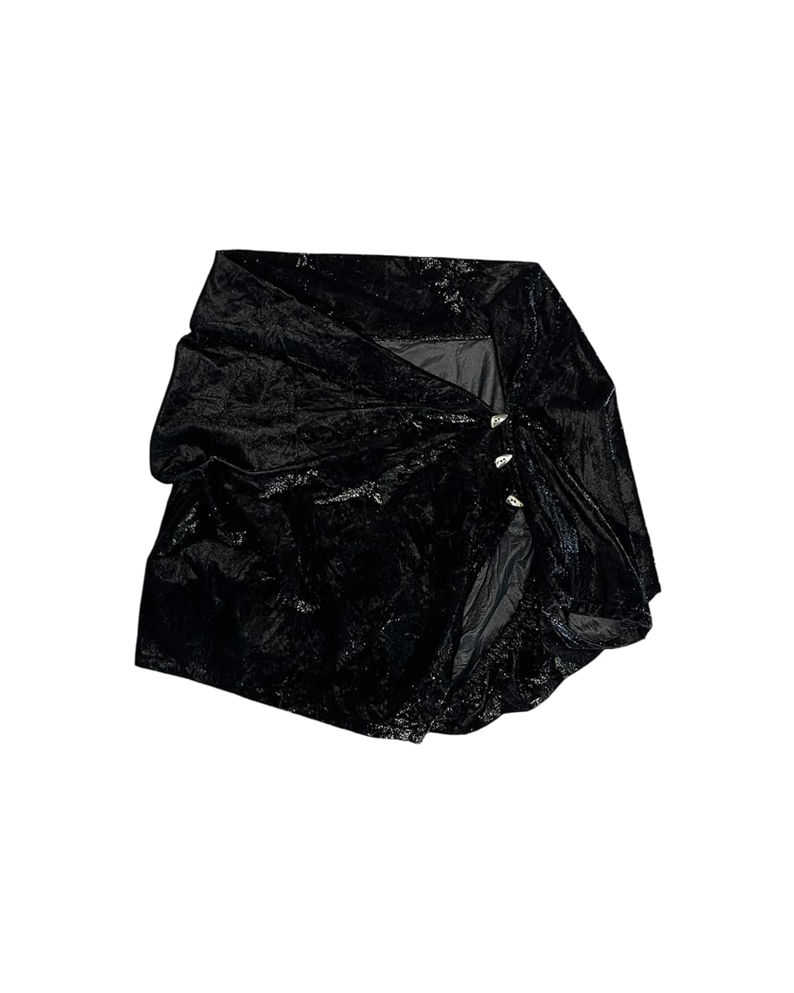 리츠코 시라하마 벨벳 비대칭 버튼 가디건 탑 상품이미지4