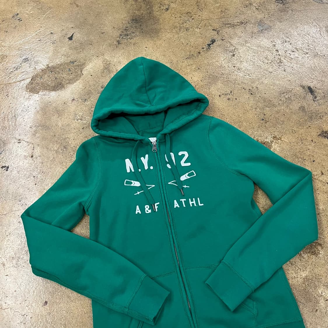 아베크롬비 그린 딱붙 후드집업 상품이미지1