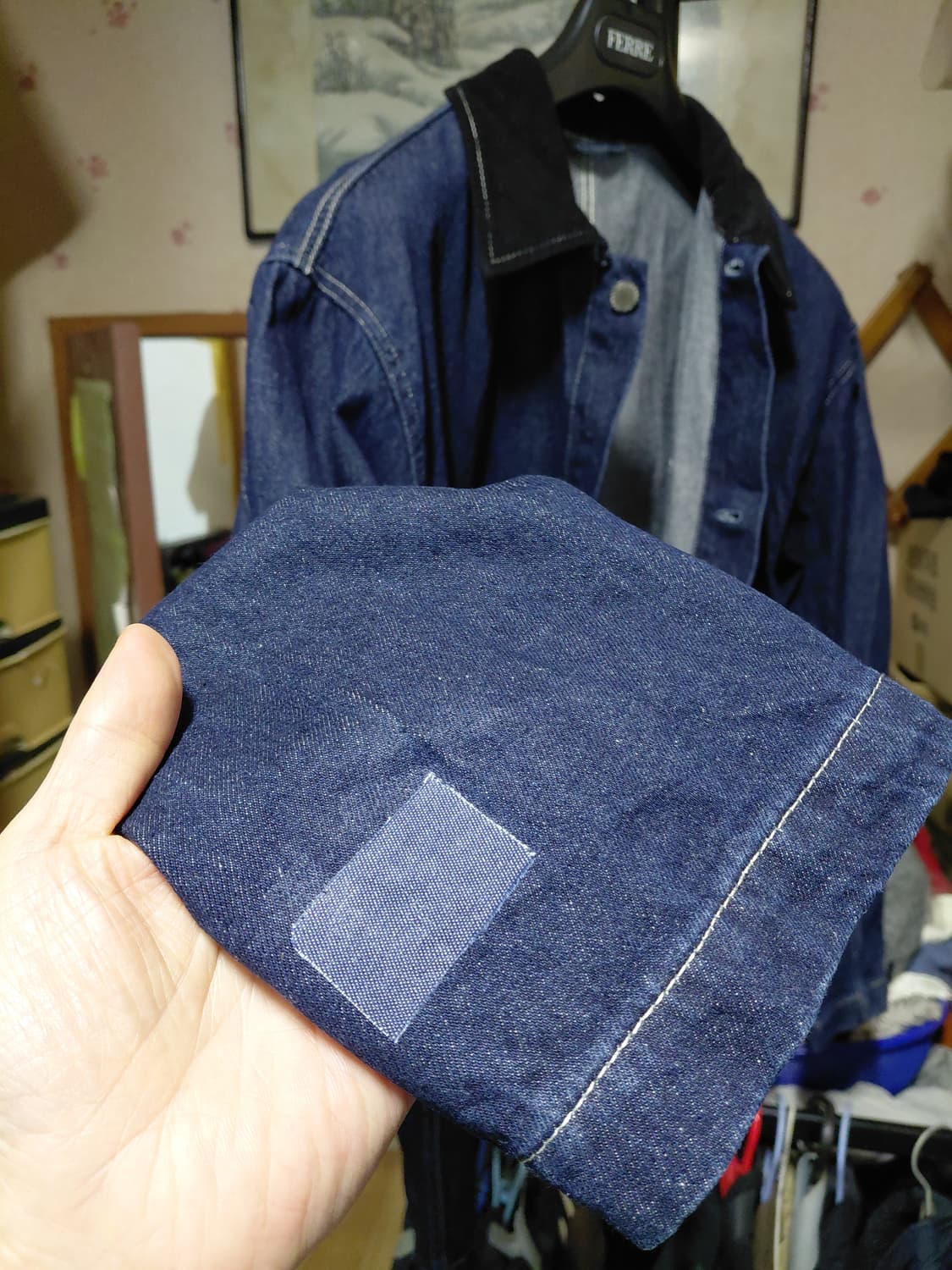 [GU]데님 초어 자켓 XL(105~110)사이즈 상품이미지8